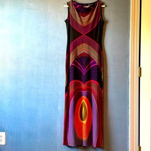 Sleeveless multi colored long dress